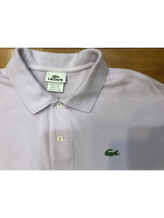 Lacoste Other - Lacoste Cotton Classic Fit Short Sleeve Lavender Polo Preppy Minimalist Sz 6(XL)